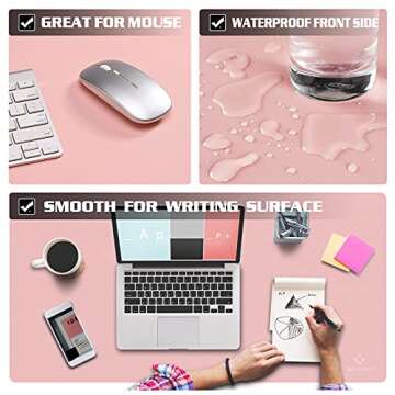 K KNODEL Non-Slip Desk Mat, Desk Pad, Desk Blotter, Desktop Mat for Desk, Large Desk Protector Mat, ...