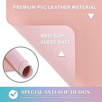 K KNODEL Non-Slip Desk Mat, Elegant Desk Shield for Work