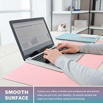 K KNODEL Non-Slip Desk Mat, Elegant Desk Shield for Work