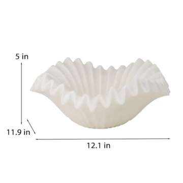 Braxio White Resin Decorative Bowl for Kitchen and Home