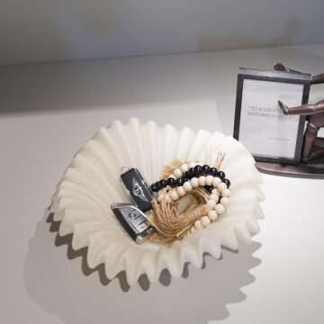 Braxio White Resin Decorative Bowl for Kitchen and Home