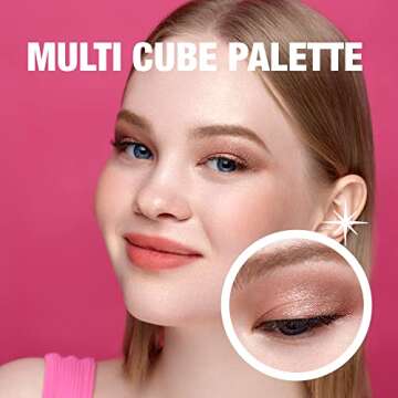 COLORGRAM Multi Cube Palette 5 Colors - 01 Basic Cube | Eyeshadow Palette for Daily makeup, Ultra-Bl...