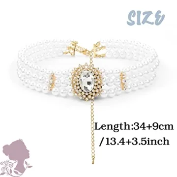 ELABEST Pearl Multi-Row Necklace for Elegant Style