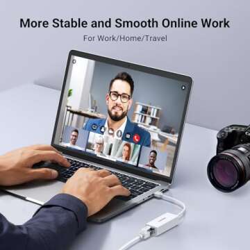 UGREEN USB-A to Ethernet Adapter, 10/100 Mbps Wired LAN Internet Adapter for Gaming, Compatible with...