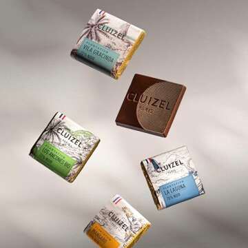 Michel Cluizel Les 1ers Crus de Plantation - Sample Box of Single Origin Chocolate - 28 Dark Chocolate Squares