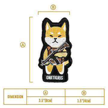 OneTigris K9 Shiba Inu Morale Patch for Harness Leash