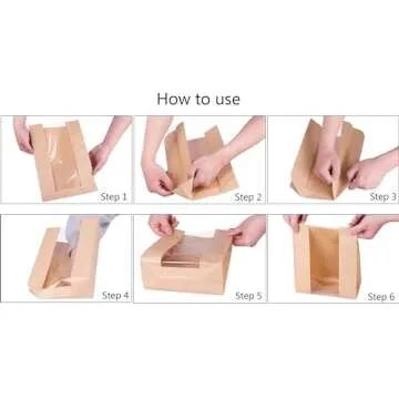 GRANDAN 25 Packs Large Paper Bread Bags for Homemade Bread, Kraft Paper Bakery Bags with Window for Sourdough Toast Packing Storage, Baked Loaf Gifting Bag Bonus Label Seal Stickers 12.6x8.3x4.0 inch