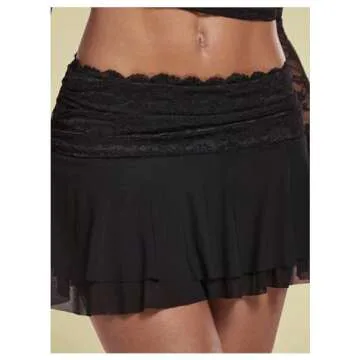 RoseSeek Y2K Ruffle Mini Skirt for Women's Summer Fashion