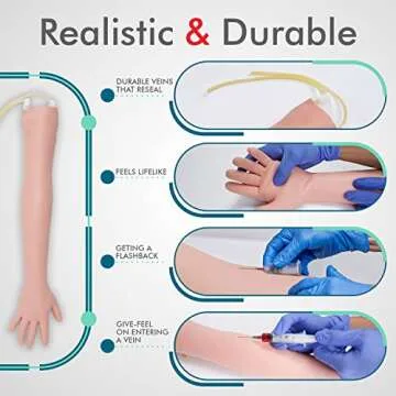 Apprentice Doctor Phlebotomy Practice Kit - Practice IV, Venipuncture, Blood Draws, Injections, & Ph...