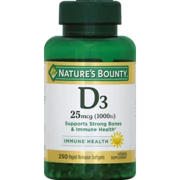 Nature's Bounty Vitamin D3 250 Softgels for Health