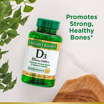 Nature's Bounty Vitamin D3 250 Softgels for Health