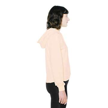 American Apparel Women's French Terry Mid-Length Long Sleeve Hoodie