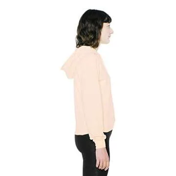 American Apparel Women's French Terry Mid-Length Long Sleeve Hoodie