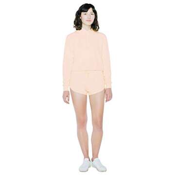 American Apparel Women's French Terry Mid-Length Long Sleeve Hoodie