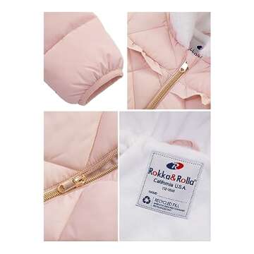 Stylish Water-Resistant Puffer Jacket for Baby Girls