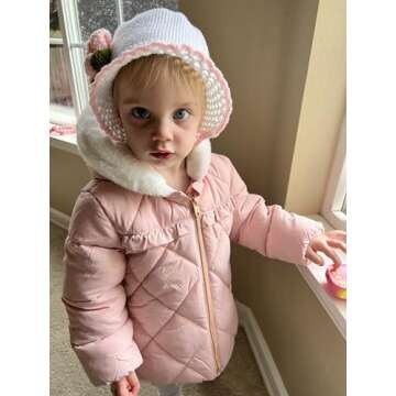 Stylish Water-Resistant Puffer Jacket for Baby Girls