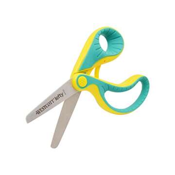 Westcott E-22003 00 Ergo JR. Lefty Ergonomic Children's Scissors for Left-Handers, 5.3 cm Steel Blad...