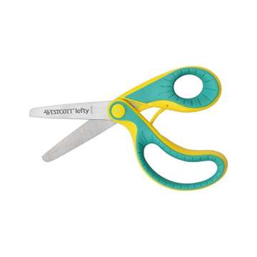 Ergonomic Left-Handed Children's Scissors for Crafts