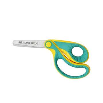 Ergonomic Left-Handed Children's Scissors for Crafts