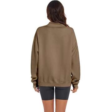 MISSACTIVER Women’s Cozy Oversized Turtle Neck Sweatshirt