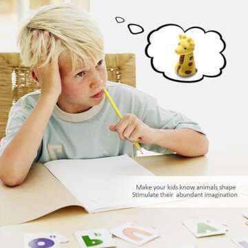 35 Pcs Pencil Eraser Removable Assembly Animal Eraser for Games Prizes, Kids Puzzle Toys