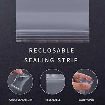 300 Mini Plastic Bags for Travel, Crafts, and Organization