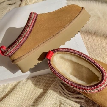Podafu Women's Cozy Platform Slippers for Cold Winters