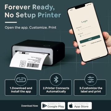 Compact Wireless Shipping Label Printer for Easy Returns
