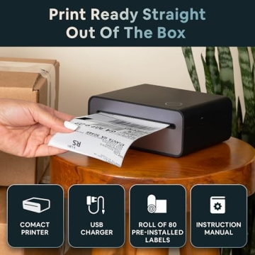 Compact Wireless Shipping Label Printer for Easy Returns