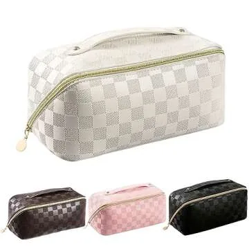 Trendy Waterproof Makeup Bag for Women - Large Capacity Organizer