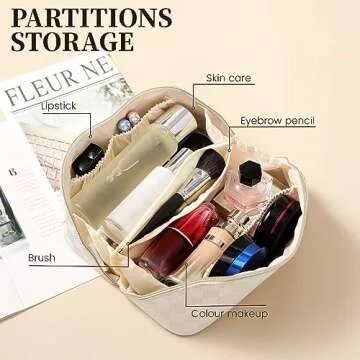 Trendy Waterproof Makeup Bag for Women - Large Capacity Organizer