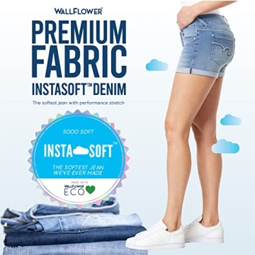 WallFlower Women's Ultra Soft Denim Shorts for Summer Bliss