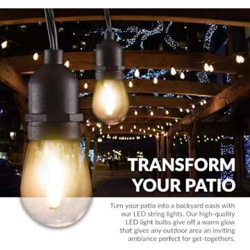 Newhouse Lighting Outdoor String Lights 48-foot Weatherproof