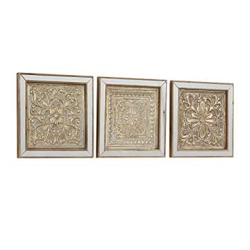 Deco 79 Elegant Metal Floral Wall Decor Set of 3
