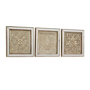 Deco 79 Elegant Metal Floral Wall Decor Set of 3
