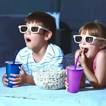 Reusable Plastic Cups with Lids Straws: 12Pcs 16oz Colorful Bulk Party Cups/BPA-Free Dishwasher-Safe Cold Drink Travel Tumblers for Iced Beverage Water Smoothie Coffee for Adults Kids (M-16 oz)