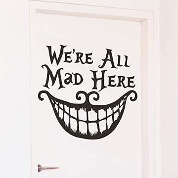 Rotumaty Halloween ‘Smiling Face’ Thriller Wall Decals Cool Wall Sticker for Bedroom Living Room Home Decoration Party Wall Art Decor