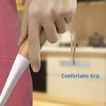 Amazer 2-Pack Dish Brush, Scrub Brush Cleaner with Bamboo Long Handle, Cleaning Kitchen Brushes for Dishes, Good Grip Kitchen Dish Washing Brushes for Pot Pan Plate Cleaning