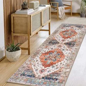 Aopota Hallway Runner Rug 2'x6' Washable Kitchen Runner Rug Vintage Runner Rugs for Hallways Non Slip Laundry Room Rug with Rubber Backing for Bath Room Bedroom Kitchen Laundry Room