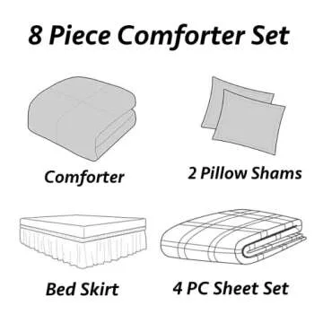 Empire Home 8-Piece Oversized Red & Black Comforter Set Bedding with Sheet Set (Queen Size)