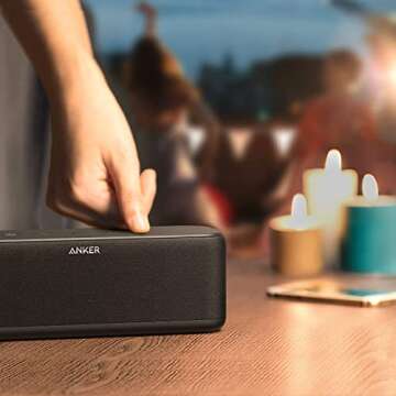 Upgraded, Anker Soundcore Boost Bluetooth Speaker with Well-Balanced Sound, BassUp, 12H Playtime, US...