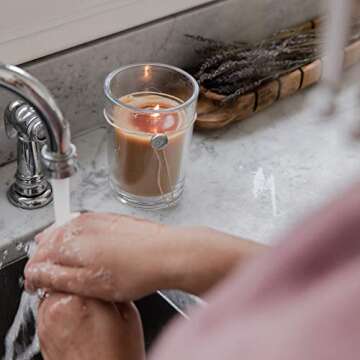 Votivo Saint Germain Lavender 6.8 oz Aromatic Candle | Soy Wax Blend | Luxury Glass Jar Scented Candle & Box | Candles for Home Scented | Candle Gifts | Long Burning & Highly Scented