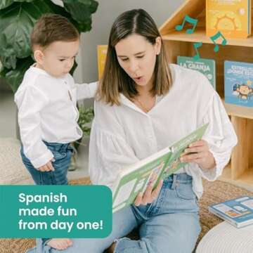 Binibi Spanish Musical Book for Babies & Toddlers 1-3 ⁠Opuestos en el parque | Spanish Learning for Kids | Bilingual Children's Book | Sound Book | Libro en español para bebés