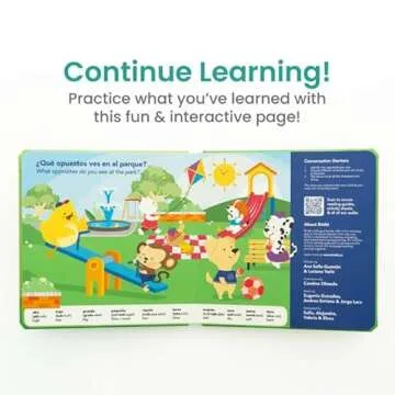 Binibi Spanish Musical Book for Babies & Toddlers 1-3 ⁠Opuestos en el parque | Spanish Learning for Kids | Bilingual Children's Book | Sound Book | Libro en español para bebés