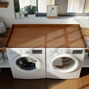 GASHELL Bamboo Washer Dryer Countertop for Laundry Rooms