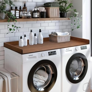 GASHELL Bamboo Washer Dryer Countertop for Laundry Rooms