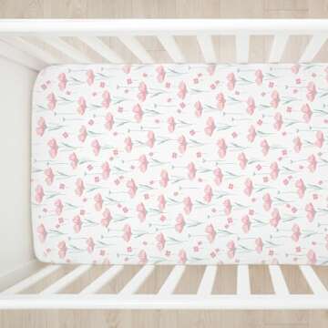 HonestBaby Organic Fitted Crib Sheets Soft Safe Sleeping