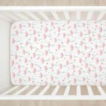 HonestBaby Organic Fitted Crib Sheets Soft Safe Sleeping