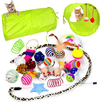 Youngever 24 Cat Toys Kitten Toys Assortments - Engaging Playtime for Your Feline Friends