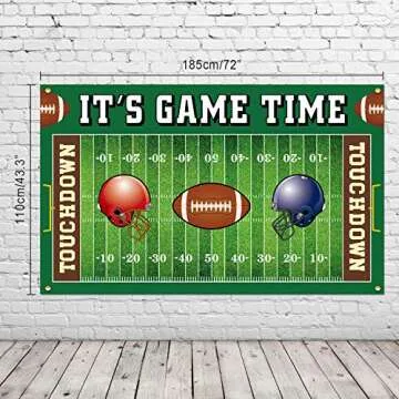 Football Field Backdrop Banner Decorations Large Football Background for Sport Themed Birthday Party...